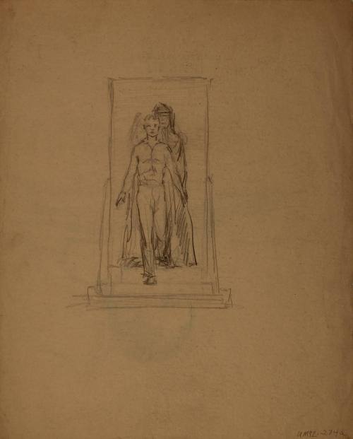 Preparatory sketch for War Memorial