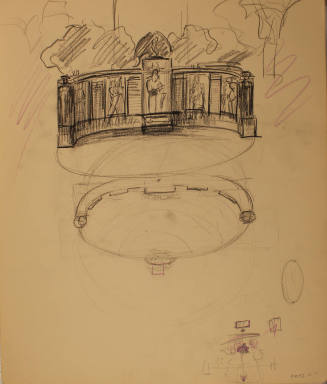 Study for Amphitheater: Oval sculpture concept