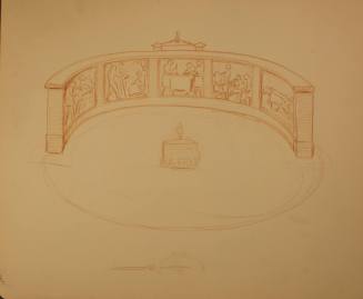 Study for Amphitheater: Flame of learning