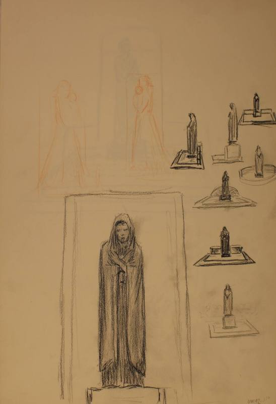 Cloaked woman