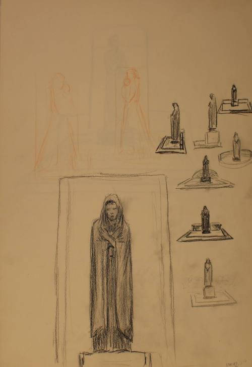 Cloaked woman