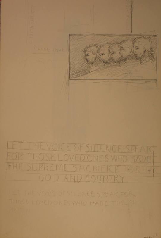 Studies for War Memorial: Let the voice of silence speak for those who made the sacrifice for God and Country