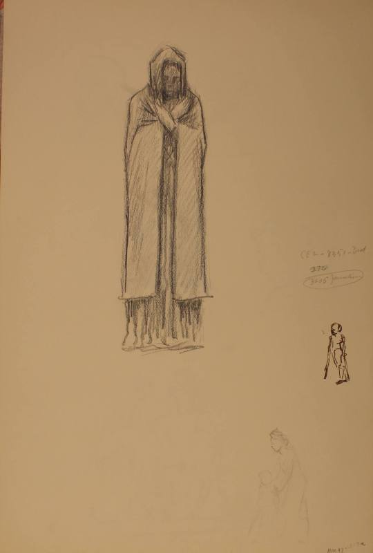 Woman in a cloak