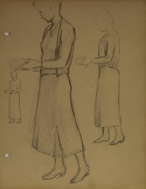 Study for Four Thousande Yeeres: Figure studies
