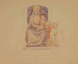 Study for Madonna of the Schools: Figure studies