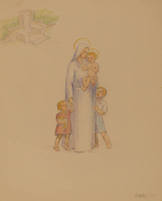 Study for Madonna of the Schools: Figure studies
