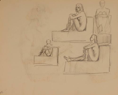 Study for Conversations: Figure studies