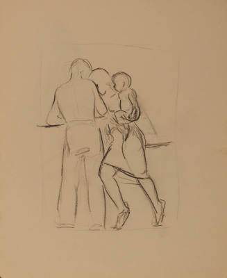 Study for Conversations: Man and woman with baby