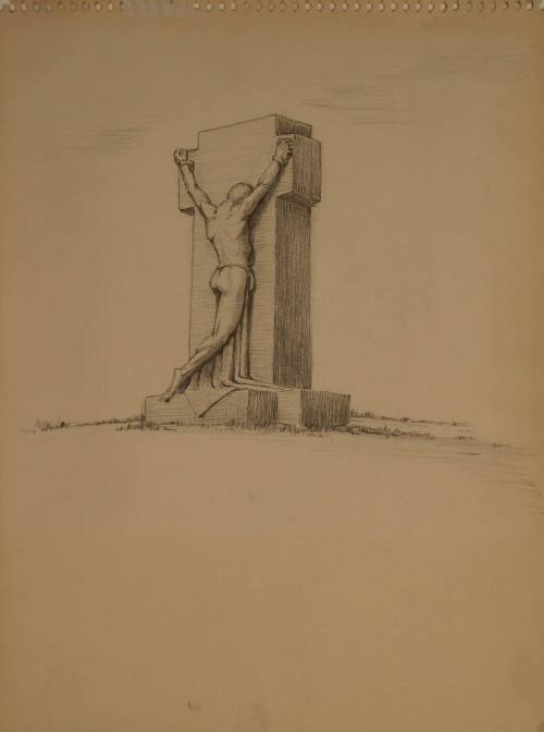 Study for Unknown Political Prisoner: Preparatory study