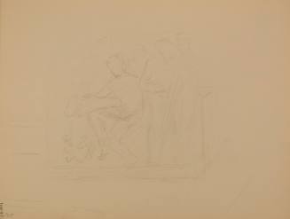 Study for Veterinary Medicine Mural: Figures and animals