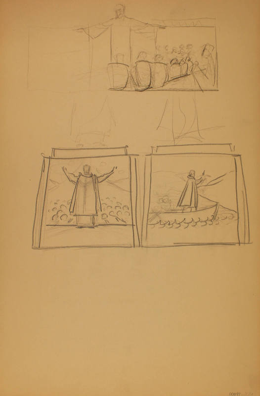 Study for Saint Francis Xavier: Studies for bas reliefs