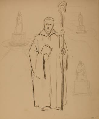 Study for Saint Bernard of Clairvaux: Figure study