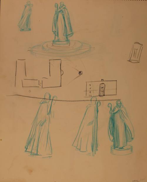 Study for Saint Bernard of Clairvaux: Figure studies