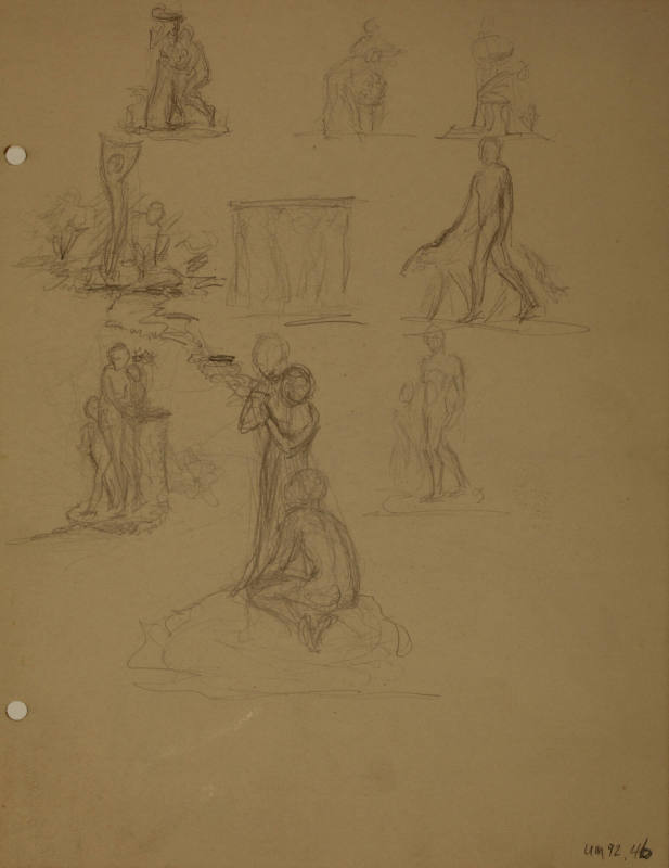 Studies for Veterinary Medicine Mural: Preliminary study