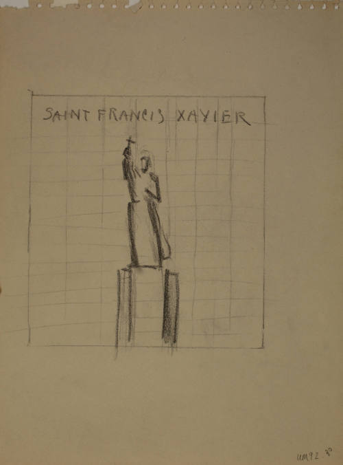 Study for Saint Francis Xavier: Study of saint holding a cross