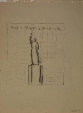 Study for Saint Francis Xavier: Study of saint holding a cross