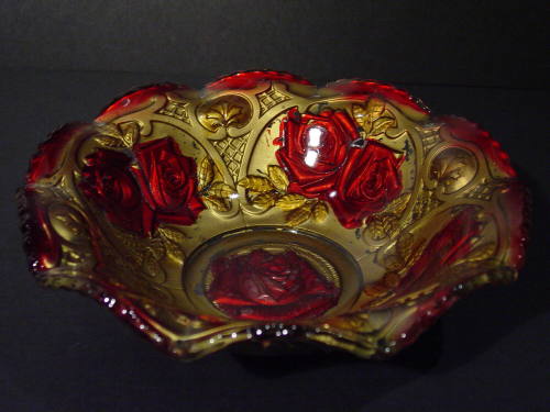 Goofus Glass Red Rose pattern