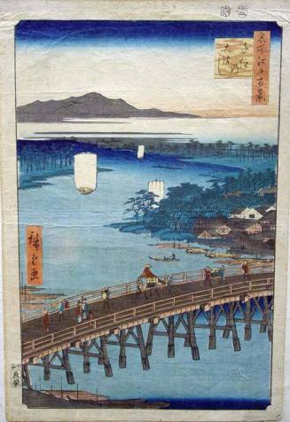 One-Hundred Views of Famous Palces in Edo Series: Great Bridge at Senju