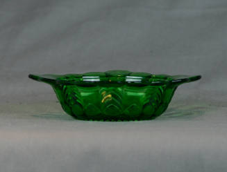 U.S. Glass Co. no. 15056 Florida (AKA: Emerald Green Herringbone, Paneled Herringbone, Prism and Herringbone, States series)
